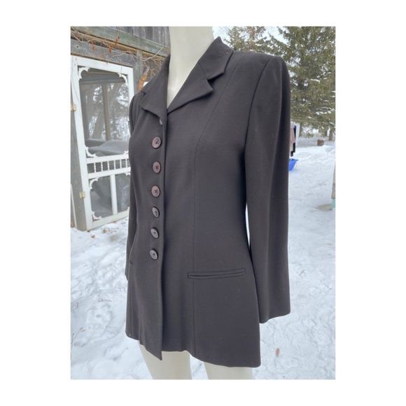 90s Wear Else Blazer Vancouver Longline Single Breast Notched Blazer Sz 6 - Picture 4 of 11